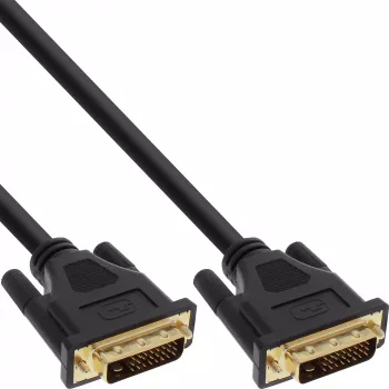 DVI-D laidas Premium 24+1 kištukas / kištukas Dual Link auksuotas 7,5 m InLine 17787P