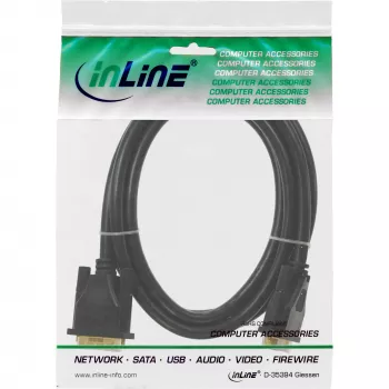 DVI-D laidas Premium 24+1 kištukas / kištukas Dual Link auksuotas 7,5 m InLine 17787P