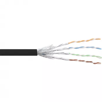 InLine Patch kabelis S/FTP PiMF Cat.6 juodas AWG27 PVC Varis 100 m