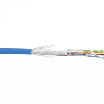 InLine Patch Laidas SF/UTP Cat.5e AWG26 CCA PVC mėlynas 100m