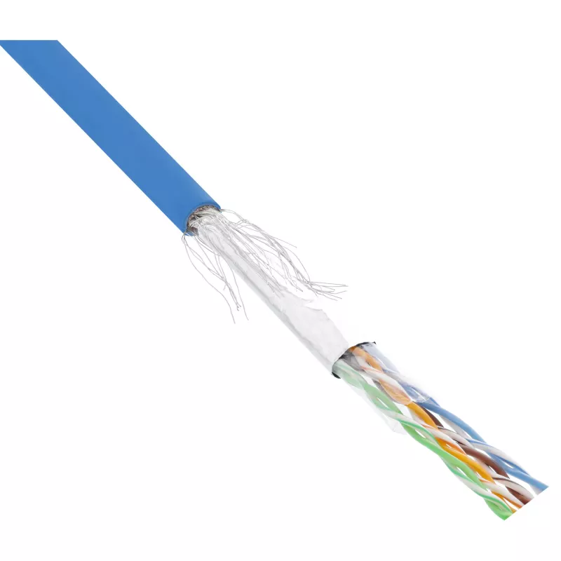 InLine Patch Laidas SF/UTP Cat.5e AWG26 CCA PVC mėlynas 100m