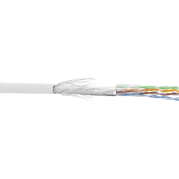 InLine Patch Cable SF/UTP Cat.5e AWG26 CCA PVC baltas 100 m