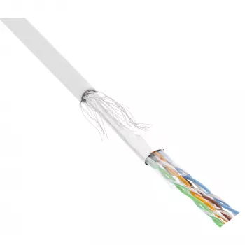 InLine Patch Cable SF/UTP Cat.5e AWG26 CCA PVC baltas 100 m