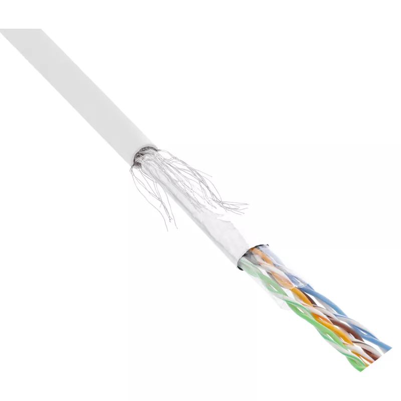 InLine Patch Cable SF/UTP Cat.5e AWG26 CCA PVC baltas 100 m