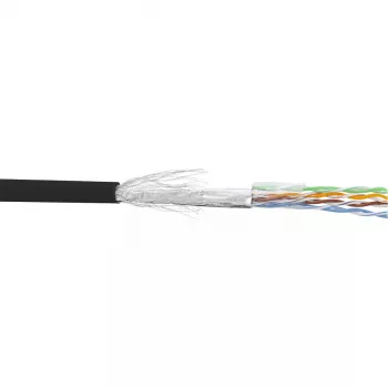 InLine Patch Laidas SF/UTP Cat.5e AWG26 CCA PVC juodas 100 m