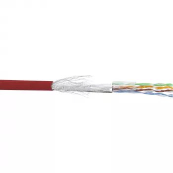 InLine Patch kabelis SF/UTP Cat.5e AWG26 CCA PVC raudonas 100 m
