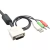 InLine KVM Jungiklis 2 prievadai DVI-D USB su garsu