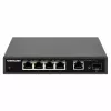 Intellinet 5-portų Gigabit Ethernet PoE+ jungiklis su SFP prievadu, 91 W galios biudžetas