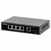 Intellinet 5-portų Gigabit Ethernet PoE+ jungiklis su SFP prievadu, 91 W galios biudžetas