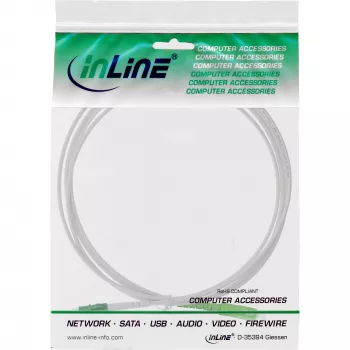 InLine Fiber Optinis Simplex Laidas, FTTH, LC/APC8° į SC/APC8° 9/125µm OS2 0,5m
