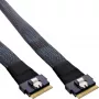 InLine Slim SAS kabelis, SFF-8654 8X į SFF-8654 8X, 48 Gb/s, 1 m