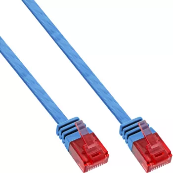 InLine Flat Ultraslim Patch Cable U/UTP Cat.6 Gigabit ready mėlyna 5m