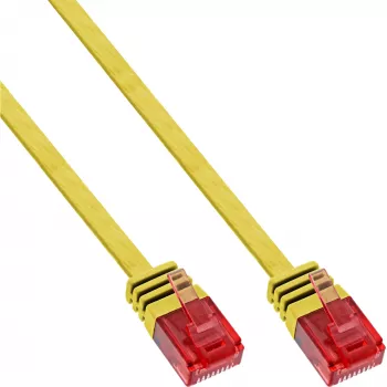 InLine Flat Ultraslim Patch Cable U/UTP Cat.6 Gigabit ready geltona 7m