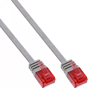 InLine Flat Ultraslim Patch Cable U/UTP Cat.6 Gigabit ready pilkas 3m
