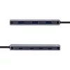 InLine USB 3.2 Gen.2 Hub, 4x USB-C + 3x USB-A, PD 100W, aliuminis, pilkas
