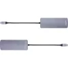 InLine USB 3.2 Gen.2 Hub, 4x USB-C + 3x USB-A, PD 100W, aliuminis, pilkas