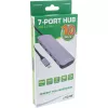 InLine USB 3.2 Gen.2 Hub, 4x USB-C + 3x USB-A, PD 100W, aliuminis, pilkas