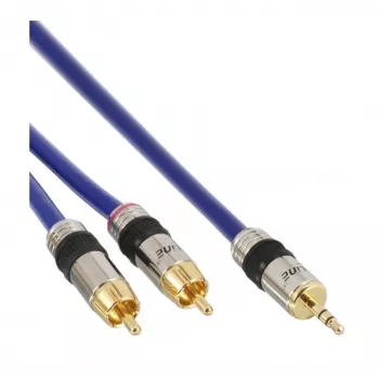 InLine Audio Cable Premium 2x RCA vyriškas / 3,5 mm vyriškas auksuotas 7 m