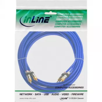 InLine Premium RCA garso kabelis 2x RCA vyriškas / vyriškas, paauksuotas, 7 m