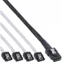 InLine SAS kabelis Mini SAS SFF8087 į 4x SATA tiesioginis OCR 1m