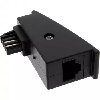 Adapteris InLine TAE-F (vyriškas) į RJ45 (moteriška) 8P2C, skirtas Fritzbox, juodas