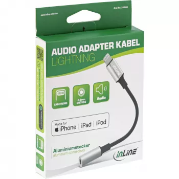 InLine Lightning garso adapterio laidas 0,1 m