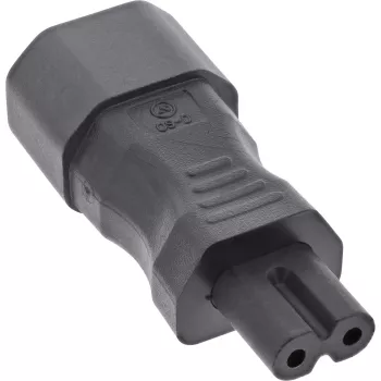 InLine maitinimo adapteris IEC 60320 C14 / C7, 3 kontaktų IEC įrenginiui prie 2 kontaktų