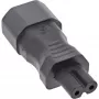 InLine maitinimo adapteris IEC 60320 C14 / C7, 3 kontaktų IEC įrenginiui prie 2 kontaktų