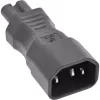 InLine maitinimo adapteris IEC 60320 C14 / C7, 3 kontaktų IEC įrenginiui prie 2 kontaktų