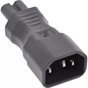 InLine maitinimo adapteris IEC 60320 C14 / C7, 3 kontaktų IEC įrenginiui prie 2 kontaktų