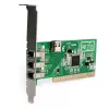 StarTech.com 4 prievadų PCI 1394a FireWire adapterio kortelė - 3 išoriniai, 1 vidinis