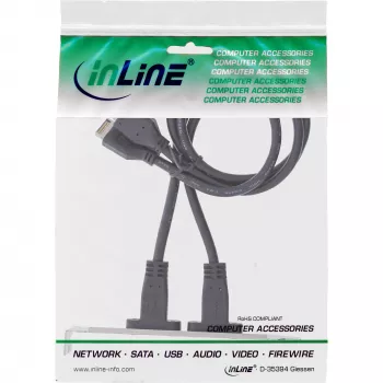InLine Slot bracket USB-C į USB 3.2 priekinio skydelio Key-A vidinis laidas, 0,5 m