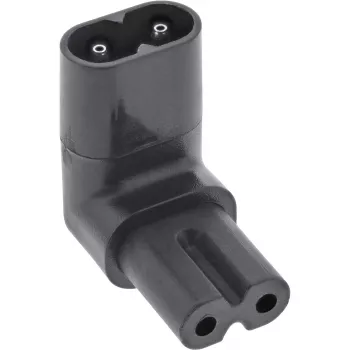 InLine maitinimo adapteris IEC 60320 C8 / C7, kampuotas aukštyn/žemyn, 2 kontaktai