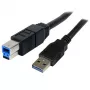 StarTech.com USB3SAB3MBK SuperSpeed USB 3.0 kabelis A–B, kištukas–kištukas, 3 m, juodas