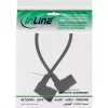 InLine maitinimo ilginimo laidas C13 / C14, juodas, kampuotas, 0,5 m