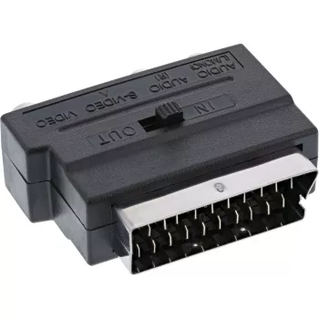 InLine SCART adapteris su 3x RCA ir S-VHS lizdais