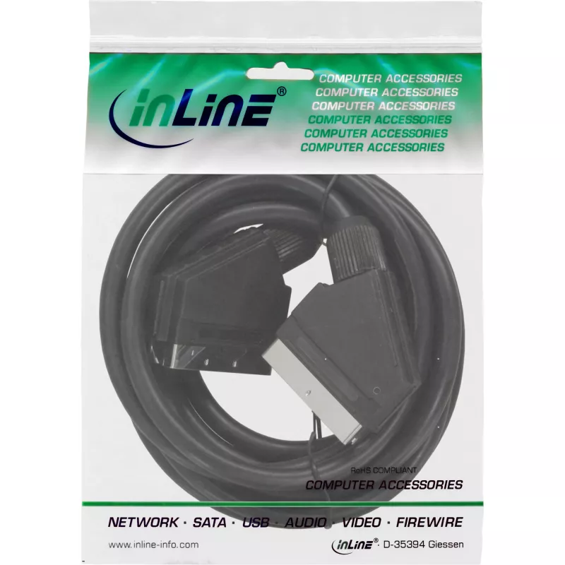 InLine Scart vaizdo kabelis vyriškas / vyriškas 3 m