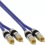 InLine Premium RCA garso kabelis 2x RCA kištukas / kištukas, auksuoti kontaktai, 20 m