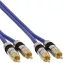 InLine Premium RCA garso kabelis 2x RCA kištukas / kištukas, auksuotas, 3 m