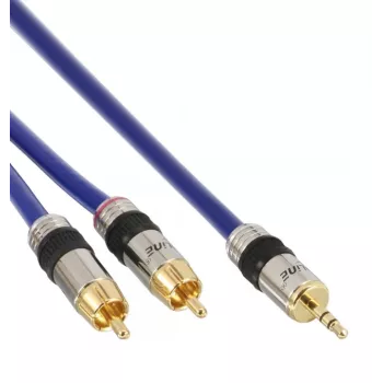 InLine Audio Cable Premium 2x RCA vyras / 3,5 mm vyras auksuotas 10 m