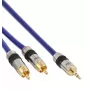 InLine Audio Cable Premium 2x RCA vyras / 3,5 mm vyras auksuotas 10 m