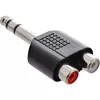 Garso adapteris 6,3 mm stereo kištukas / 2x RCA lizdas InLine 99323
