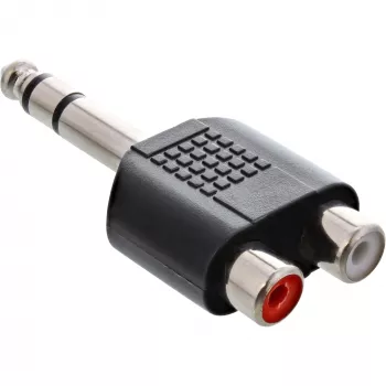 Garso adapteris 6,3 mm stereo kištukas / 2x RCA lizdas InLine 99323
