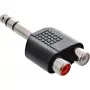 Garso adapteris 6,3 mm stereo kištukas / 2x RCA lizdas InLine 99323