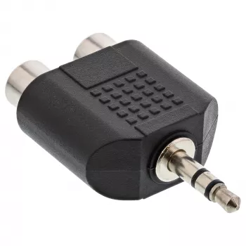 Garso adapteris 3,5 mm lizdas / 2x RCA lizdas InLine 99302