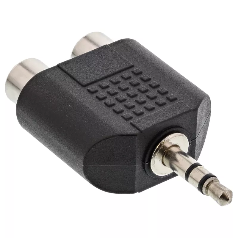 Garso adapteris 3,5 mm lizdas / 2x RCA lizdas InLine 99302