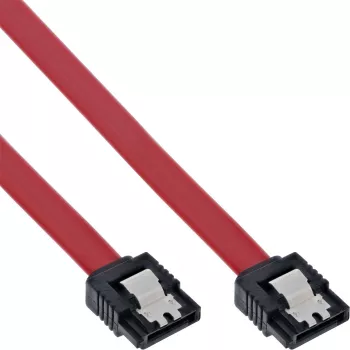 InLine SATA kabelis su fiksavimo spynelėmis 0,5 m, skirtas 150 / 300 / 600 S-ATA jungtims