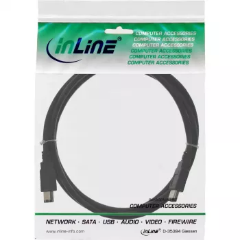 FireWire 400 kabelis InLine 34010 10 m Kištukas/Kištukas Juodas