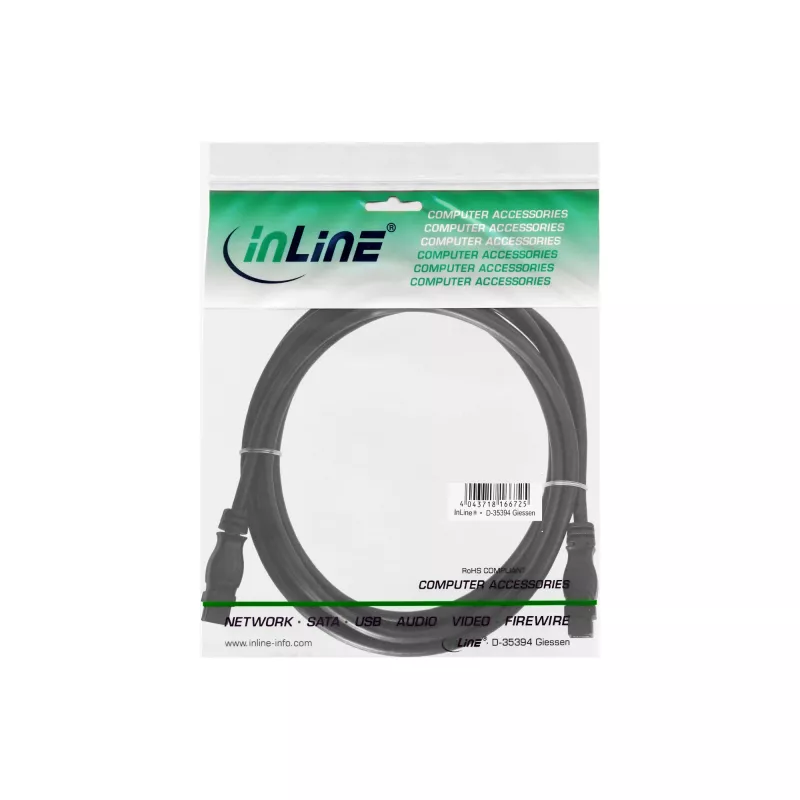 InLine FireWire 800 1394b kabelis 9 kontaktų kištukas / kištukas 3 m
