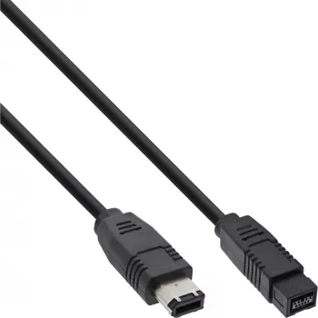Laidas FireWire 400 į 800 InLine 36901 1m Kištukas/Kištukas Juodas